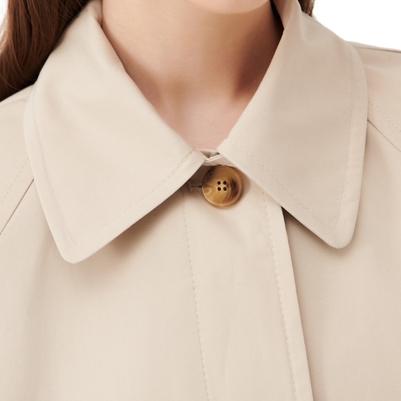 NWT MARELLA Light Beige Trench Coat with Button Front - Picture 9 of 10